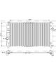 Valeo Radiator Engine Cooling w/o Coolant Regulator 418mm Wd 600mm Len 16mm Dpth