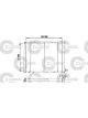 Valeo Radiator Engine Cooling w/o Coolant Regulator 455mm Width 589mm Len 41mm