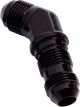 Aeroflow 45 Degree AN Bulkhead -8AN Black