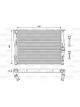 Valeo Radiator Engine Cooling w/o Coolant Regulator 600mm Width 458mm Len 32mm