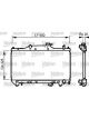 Valeo Radiator Engine Cooling w/o Coolant Regulator 682mm Width 325mm Len 25mm