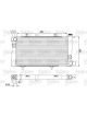 Valeo Radiator Engine Cooling with Coolant Regulator 285mm Width 480mm Len 34mm