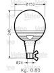 Valeo Rotating Beacon w/o Bulb H1 Bracket 12V Orange