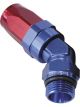 Aeroflow ORB Taper Swivel 45 Deg Hose End -8 ORB to -8AN Blue/Red