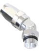 Aeroflow ORB Taper Swivel 45 Deg Hose End -10 ORB to -10AN Silver