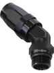 Aeroflow ORB Taper Swivel 45Â° Hose End -12 ORB to -10AN Black