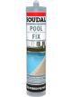 Soudal Pool Fix Adhesive Sealant Crystal Clear 290ml
