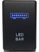 Lightforce Push Button Switch On/Off 12V Lightbar Logo Blue/White