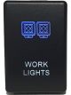 Lightforce Push Button Switch On/Off 12V Work Lamp Logo Blue/White