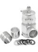 Aeroflow Compact Blow Off Valve Kit Silver Finish with Weld-on Flange and V-Band