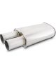 Vibrant Stainless Steel Universal Mufflers with Dual 76mm Tips 2.5