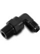 Vibrant Male AN Flare to Male NPT 90 Degree Elbow Adapter -6 AN 1/2