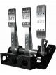 OBP Track-Pro V2 Floor Mounted 3 Pedal System Angled Cradle Box Silver