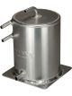 OBP 2 Litre Base Mount 130mm Diameter x 170mm Fuel Swirl Pot 90 Degrees Push On