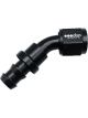 OBP AN12 Push Lock Fuel Fitting 45 Degrees Black