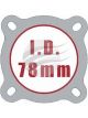 Aunger Single Pack Exhaust Gasket +Bag 3 4 Bolt Slotted Holes F/R
