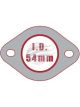 Aunger Exhaust Gasket Single For Univ/Fd/Maz 2 Bolt 2