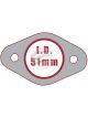 Aunger Exhaust Gasket Single For Subaru W/Fr - ID 52mm PCD 85mm
