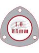 Aunger Exhaust Gasket Single Univ 2 1/2