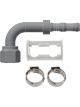 Burgaflex Fitting 90 Degrees #12 Burgaflex With Clamp & Holder
