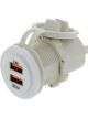 Hulk 4X4 Dual Usb White Socket Port 1 2.4A Port 2: Qc3.0 Non Led