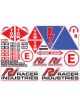 Racer Industries Ri Competition Sticker Kit Page 1 & 2 A4