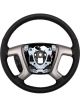 AC Delco Steering Wheel Leather Black Silver Four Spoke For Chevy GMC