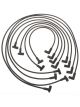 AC Delco Spark Plug Wire Set 8mm. Diameter Spiral Core Black Set