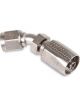 Earls 45 Degree Power Steering Hose End Fitting -6 to -6 AN Zinc