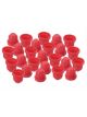 Earls External Knurled Head Plug Fittings -4 AN Red Set of 25