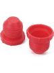Earls External Hex Head Flare Plug Fittings -8 AN Red Set of 15