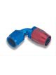 Earls 90 Degree Auto-Fit Hose End Fitting-24 to -24 AN Red/Blue