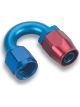 Earls 180 Degree Auto-Fit Hose End Fitting -4 to -4 AN Red/Blue