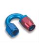 Earls Straight Auto-Fit Hose End Fitting -20 to -20 AN Red/Blue