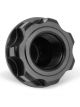 Earls Vented Oil Fill Cap Screw-In Plain Round Billet Aluminum Bk