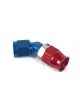 Earls 45 Degree Speed-Seal Hose End Fitting -3 AN Hose Red/Blue
