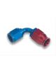 Earls 90 Degree Speed-Seal Hose End Fitting -3 AN Hose Red/Blue