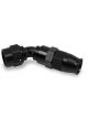Earls 45 Degree Aluminum UltraPro Hose End Reusable -10 AN Black