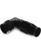 Earls 90 Degree Aluminum UltraPro Hose End Reusable -6 AN Black