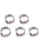 Earls Super Stock Hose Clamps -6 AN Stainless Steel Set of 5
