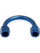 Earls 180 Degree Aluminum Fitting Coupler Blue -8 AN -8 AN Swivel