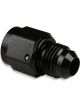 Earls Straight Aluminum Fitting Adapter Black -10 AN -10 AN