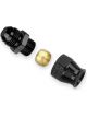 Earls Straight Aluminum Fitting Adapter Black -10 AN 5/8