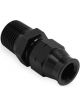 Earls Straight Aluminum Fitting Adapter Black 3/8