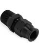 Earls Straight Aluminum Fitting Adapter Black 3/8