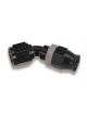 Earls 45 Degree Aluminum Speed-Seal Hose End -3 AN Black Anodized
