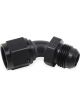Earls 45 Degree Aluminum Fitting Coupler Black -8 AN -8 AN