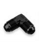 Earls 90 Degree Aluminum Fitting Coupler Black -8 AN -8 AN