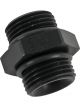 Earls Straight Aluminum Fitting Coupler Black -8 AN -8 AN