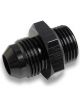 Earls Straight Aluminum Fitting Adapter Black -16 AN -16 AN